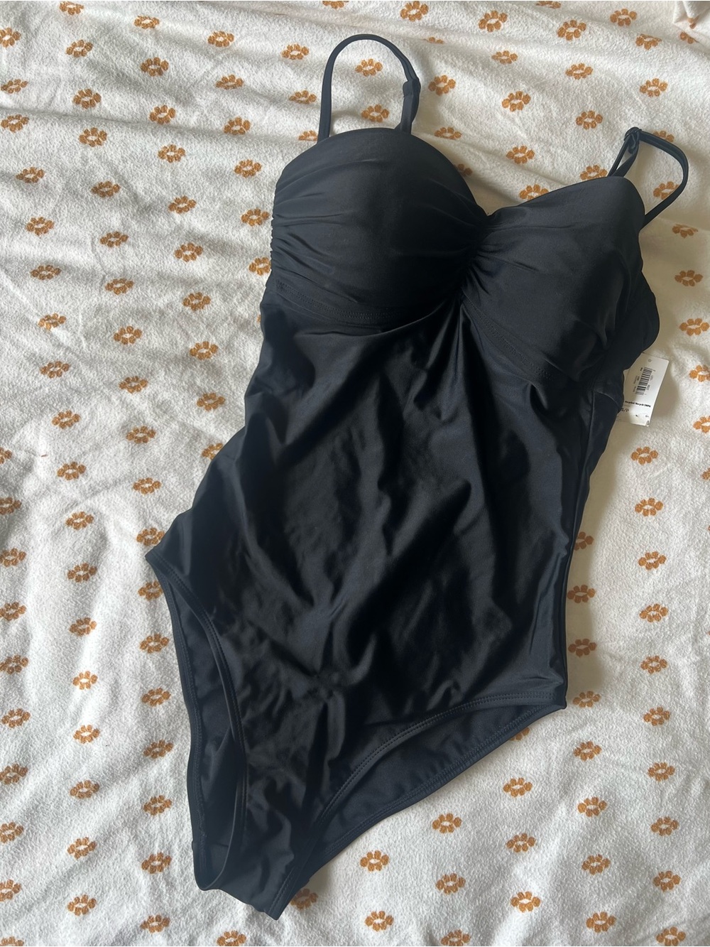 Old Navy Black One-Piece Swimsuit with Molded Cups